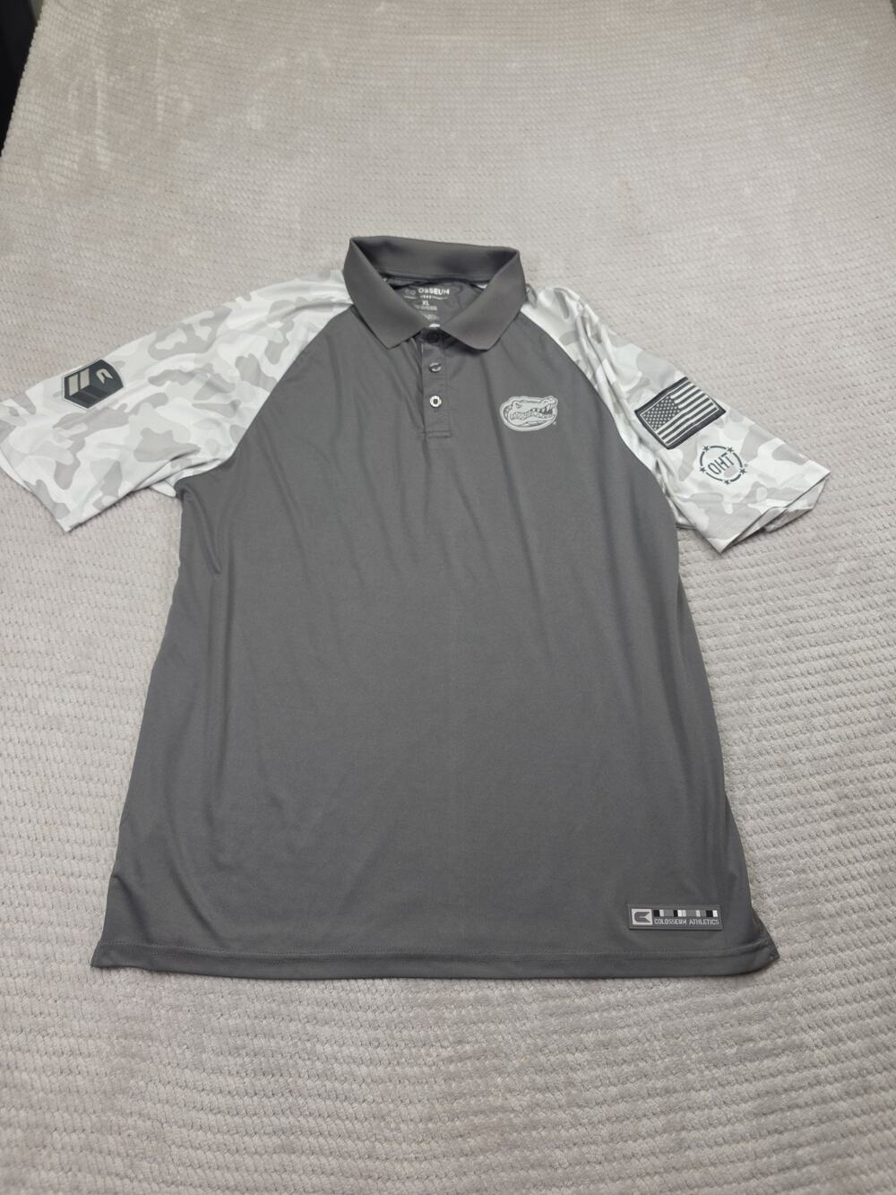 Colosseum Shirt Mens XL Florida Gators Oht Military Camo Gray Polo - Picture 1 of 6